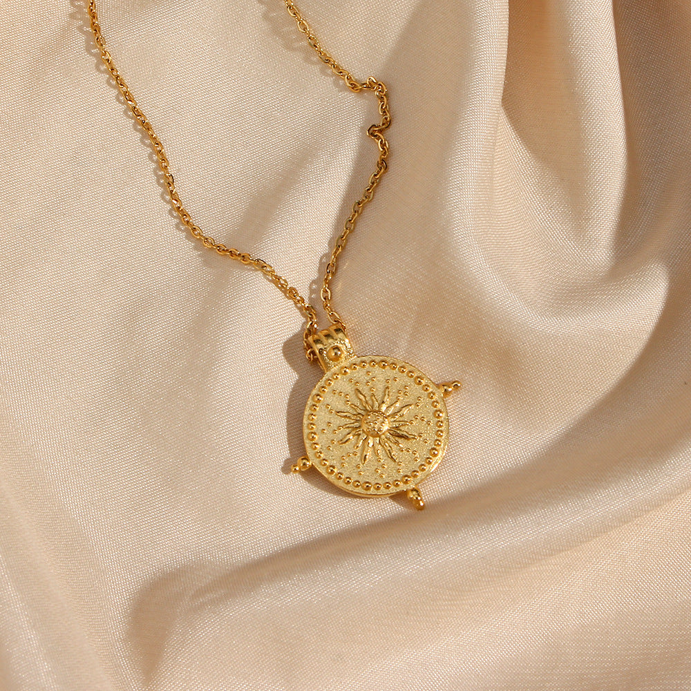 Sun Compass Pendant Necklace