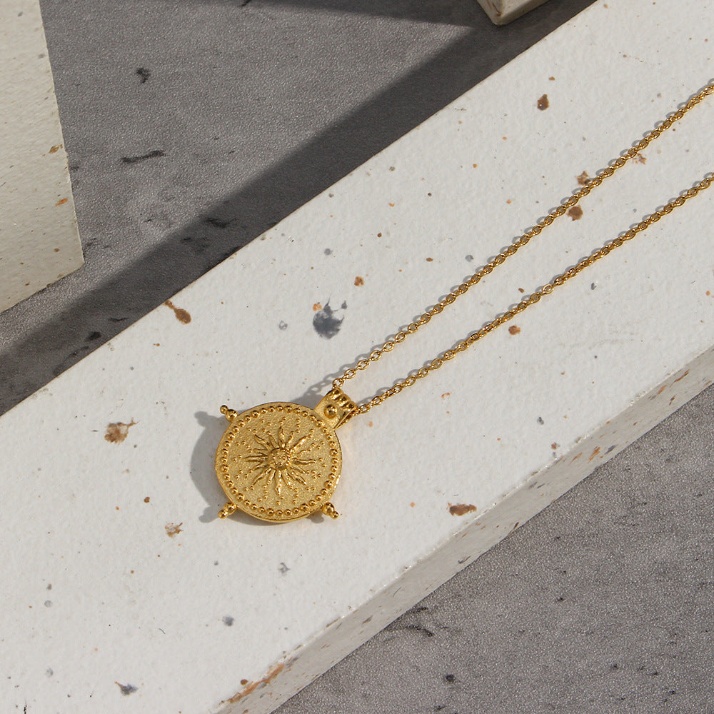 Sun Compass Pendant Necklace