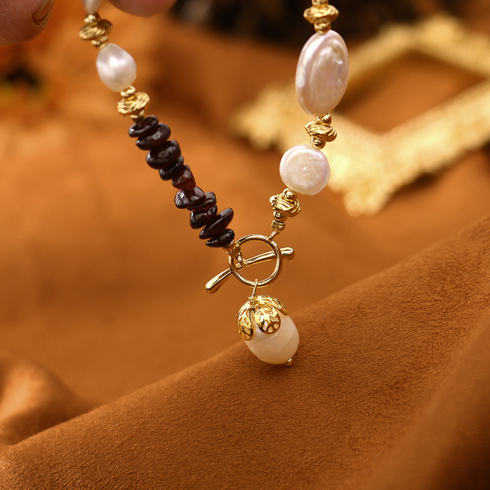 Natural Baroque Purple Garnet Bracelet