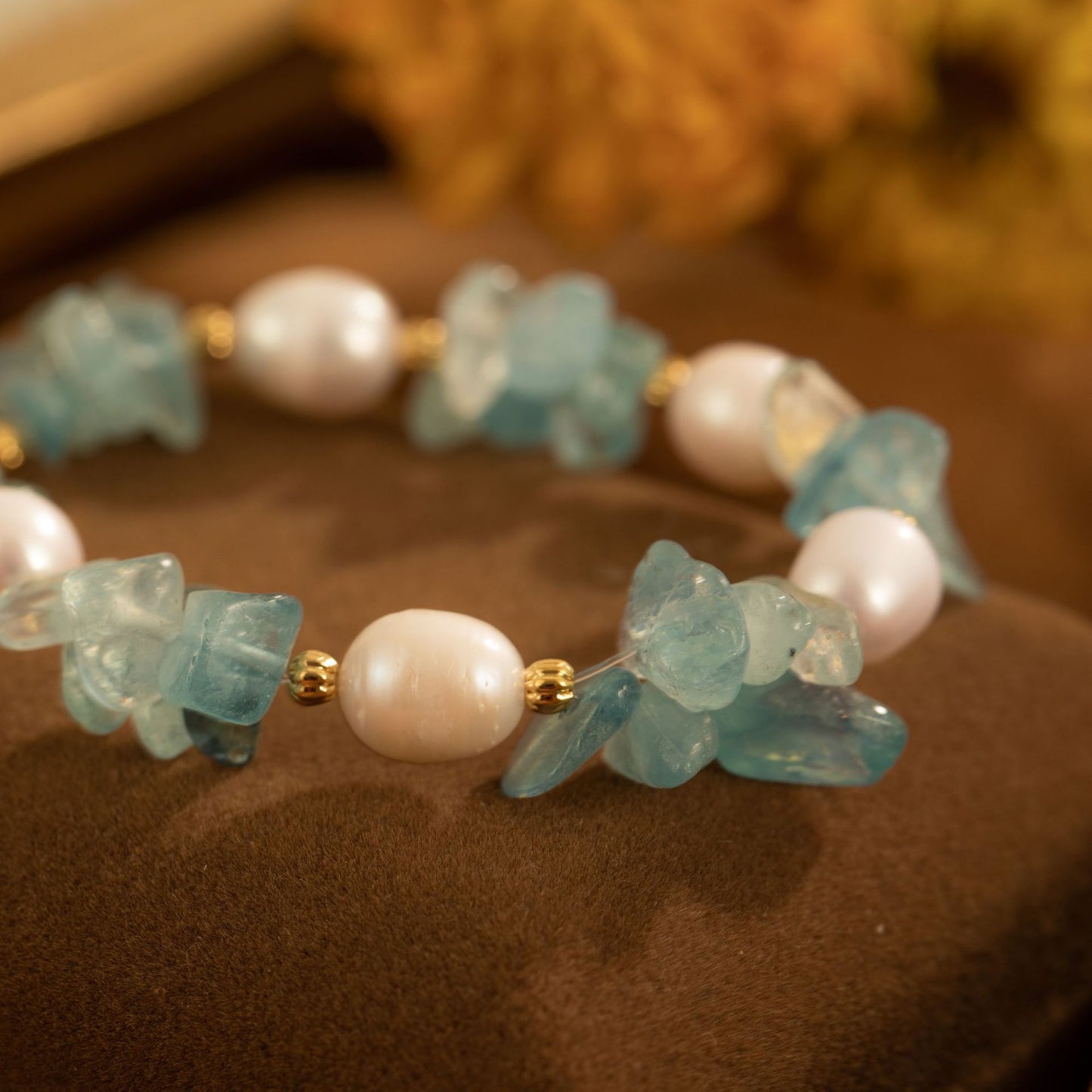 Pearl Aquamarine Bracelet