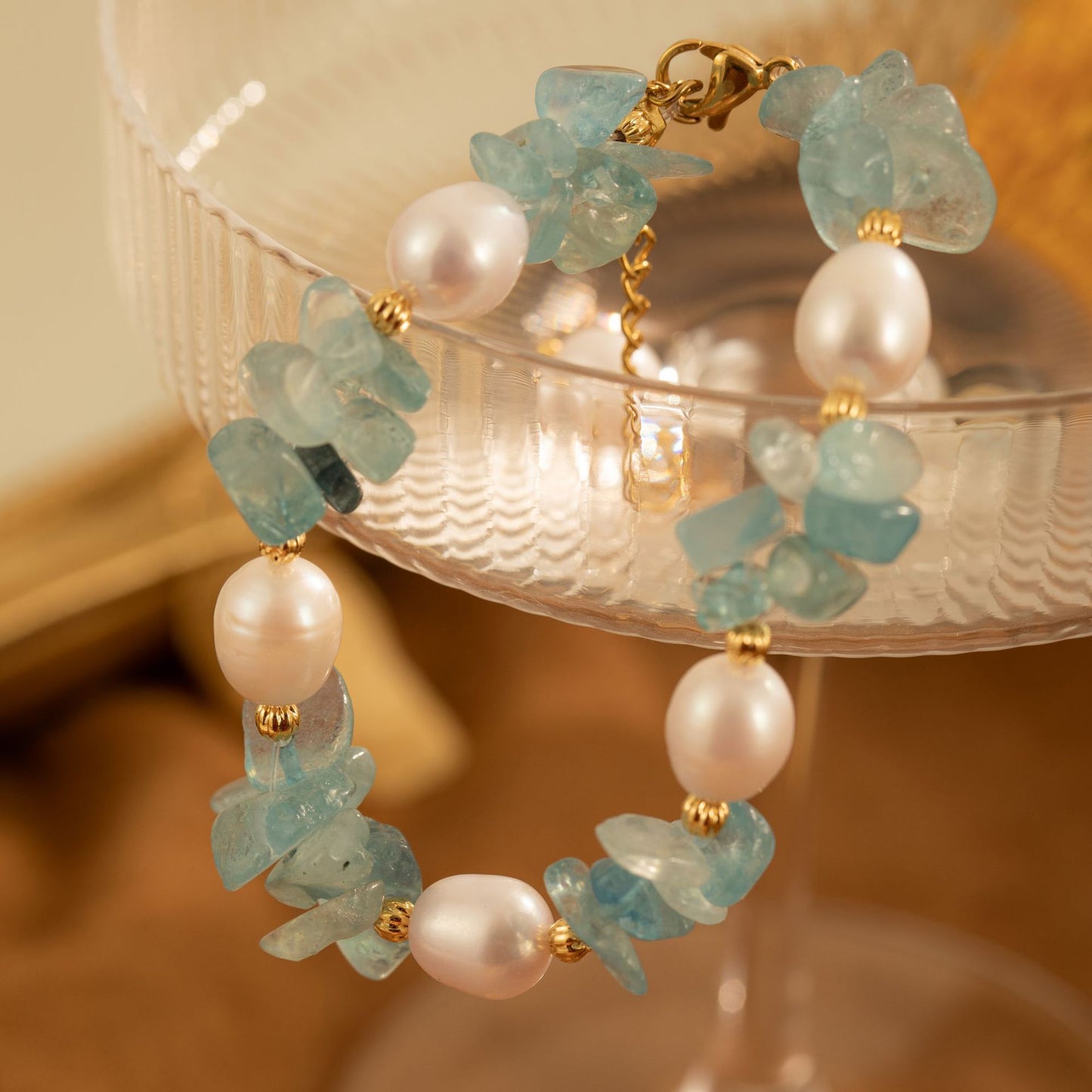 Pearl Aquamarine Bracelet