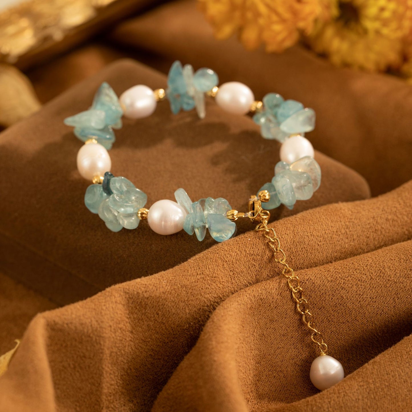 Pearl Aquamarine Bracelet