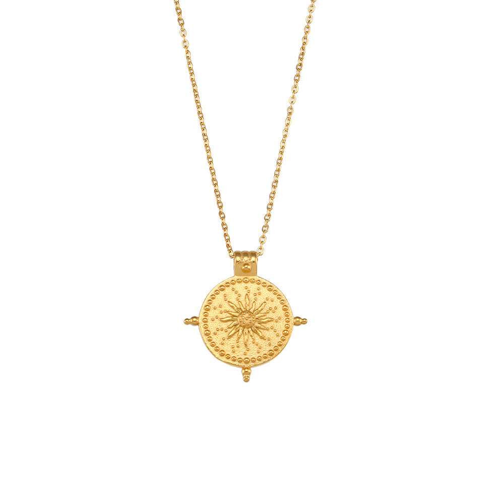 Sun Compass Pendant Necklace